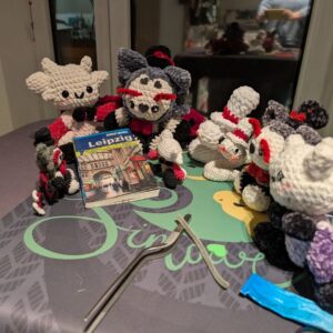 Amigurumi auf dem Weg nach Leipzih