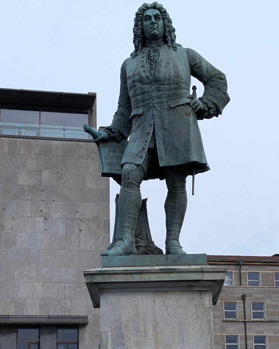 Halle, marktplatz, die bekannte Händl Statue
